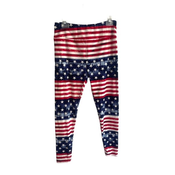 LuLaRoe Patriotic American Flag Leggings Size: O/S - Picture 1 of 5